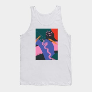 Abstract Colorful Shapes, Retro 1 Tank Top